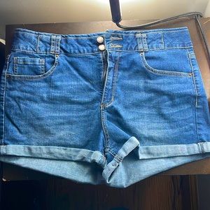 Blue Spice High Waist Shorts